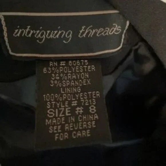 Intriguing Threads Skirt, Black, Women's Size 8 - Picture 3 of 5